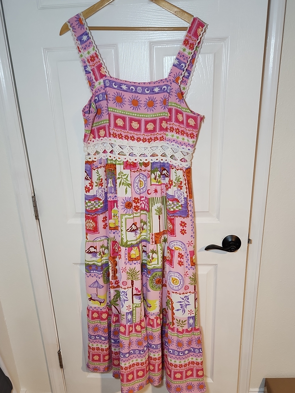 Pink Ruffle Sundress with Cut Out